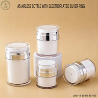 Pots à crème en acrylique écologiques de luxe sans air de 15g et 30g avec couvercles en plastique pour emballage personnalisé de lotions et soins de la peau