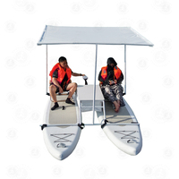 Catamaran gonflable personnalisé pour loisirs avec auvent en PVC pour divertissement