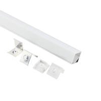 Profilé LED carré en aluminium de 16 mm x 16 mm, série 6000, pour montage en surface