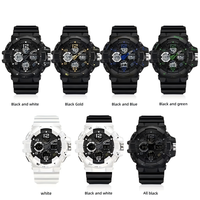 Montre de sport Ana Digi à double affichage pour homme, résistante à l'eau jusqu'à 50 m, chronographe numérique analogique, chronomètre au poignet