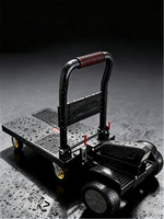 Nouvelle petite plateforme de stockage pliable en acier, chariot électrique à quatre roues pour le transport de marchandises