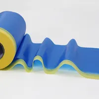 青いプレテープマスキングフィルム、プレフォールドオーバースプレー塗装可能なプラスチック保護シート、プルダウンドロップシート-自動塗装