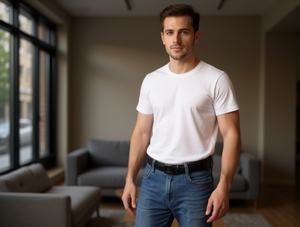 Cinturón de Cuero Genuino para Hombre con Hebilla Automática de 4.0cm y 125cm, Estilo Casual - Product Image 2