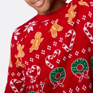 Santa Claus đồ họ<span class=keywords><strong>a</strong></span> chủ đề kỳ nghỉ lễ hội cho mù<span class=keywords><strong>a</strong></span> thu Áo len giáng sinh màu đỏ cổ điển củ<span class=keywords><strong>a</strong></span> nam giới với một chú tuần lộc dễ thương - Product Image 2