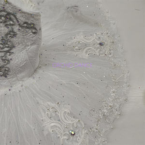 บัลเล่ต์มืออาชีพสีขาว9-12ชั้นของเด็กผู้หญิงชุดการแสดงสำหรับผู้ใหญ่ - Product Image 4