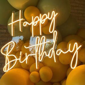 Design libre Vente en gros Personnalisé Joyeux Anniversaire Acrylique Led Néon Signe C'était toujours vous Enseignes Néon d'extérieur - Product Image 6