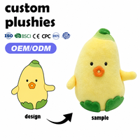 Aangepaste fruit pluche sleutelhanger hanger zacht PP katoenen vulling schattig dierenpopje verjaardagscadeau