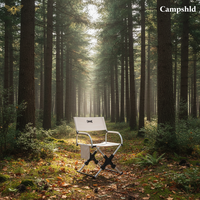Chaise pliante de camping en alliage d'aluminium, chaise de réalisateur Magician, portable pour camping-car, pêche, avec dossier compact en tissu Oxford KY507