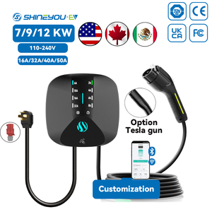 Borne de recharge murale 7KW/9.6KW/12KW AC 110/240V pour <span class=keywords><strong>Tesla</strong></span>/Type 1 (SAE J1772) – Compacte, portable et facile à installer pour la maison et le garage - Product Image 1
