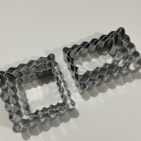 Acier inoxydable 3 pièces/ensemble emporte-pièce Rectangle Fondant Biscuits Cutter
