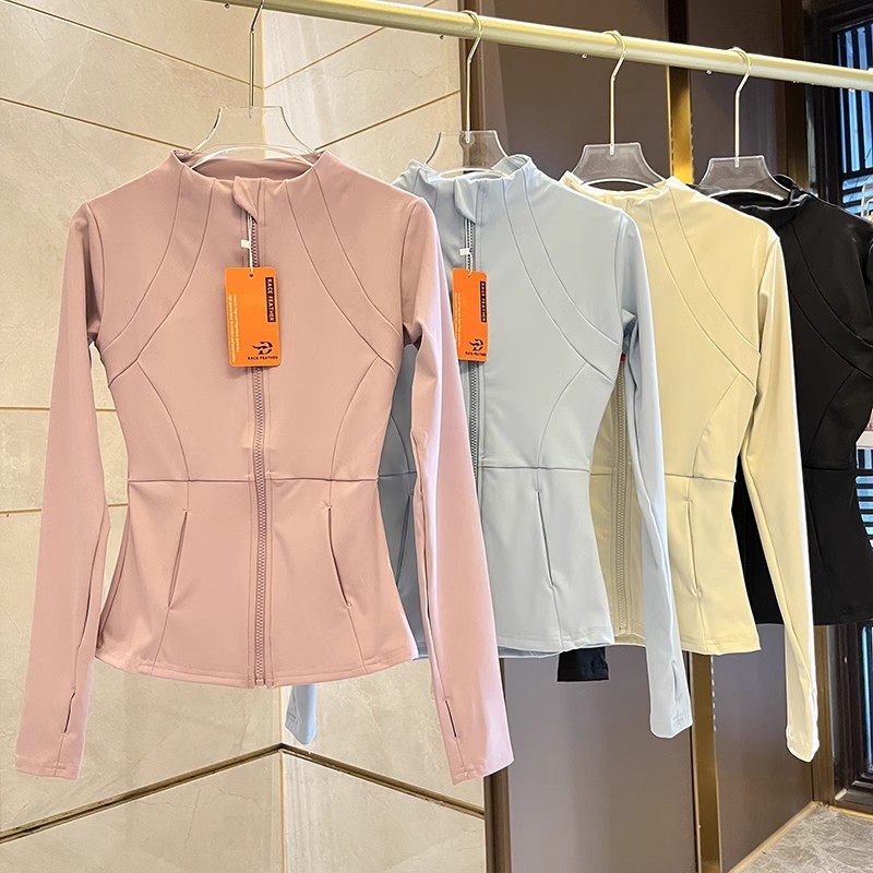 S-XL Yoga Fitness Jacket Slim Fit Quick Drying Sports Tops Running Women's Wear Women's Casual Long-Sleeve Yoga Sports Jacket