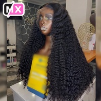 Perruque Cheveux Humains Vierges Indiens Ondulés Effet Eau Qualité Grossiste Densité 200 Naturellement Ondulée Perruque Frontale HD 4x4 13x4