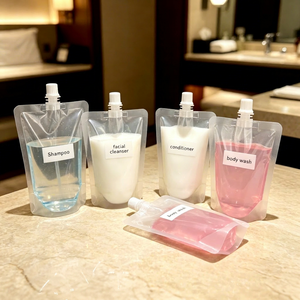 ถุงซิปล็อคแบบใช้ครั้งเดียวขนาด 150 มล. ทนทาน ได้รับการรับรองจากสายการบิน สะดวกสำหรับใส่ของใช้ในห้องพักโรงแรมและของเหลวสำหรับเดินทาง - Product Image 1