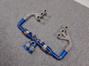 Nouvel échappement complet de remplacement Hetu EXHAUST pour 991/991.1/991.2 GT3/GT3 RS 3.8L/4.0L 200 cellules en titane avec soupape, garantie un an - Product Image 1