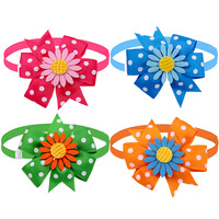 Accessoires de toilettage pour animaux de compagnie Noeuds papillon pour animaux de compagnie Chiens Chats Fleur Noeuds papillon Collier d'arcs pour animaux de compagnie
