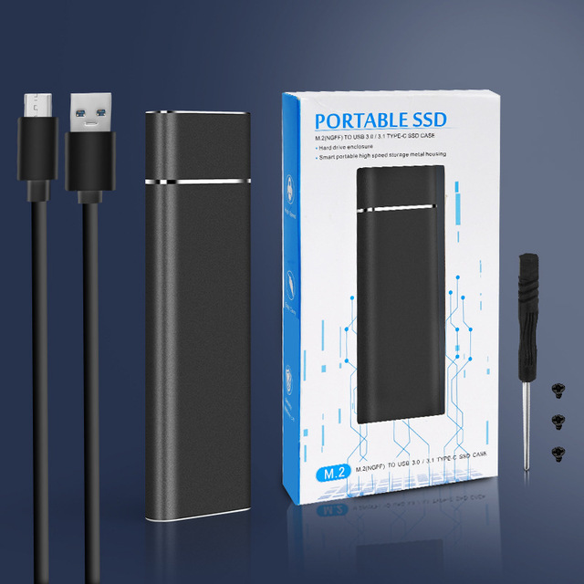 M.2 SSD Enclosure USB 3.0 Type C Metal Portable Hard Drive Case for NGFF SATA SSD