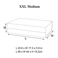 Boîte cadeau XXL de luxe moyenne avec impression de logo personnalisé pour vêtements, idéale pour manteaux noirs et autres articles vestimentaires