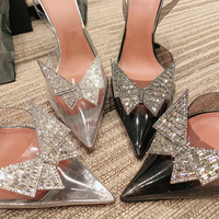 2022 nouvelle couleur talons clairs US 13 grande taille femmes Zapatos Altos Dama allemagne diamant papillon livraison directe pour l'été
