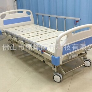Xufeng Medical <b>Bed</b> 8022 Steel-Plastic Manual <b>Double</b> Crank Hospital <b>Bed</b> For Elderly Home Use - Product Image 2