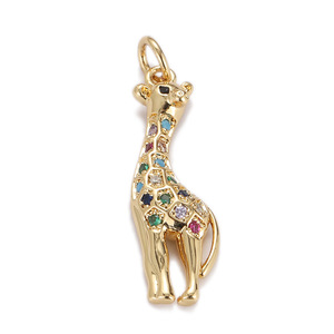 Collier et bracelet pendentif girafe en forme de <span class=keywords><strong>parapluie</strong></span> glacé, élégant, <span class=keywords><strong>chic</strong></span>, personnalisable, hypoallergénique, avec zircon, accessoire fait main, bricolage - Product Image 1