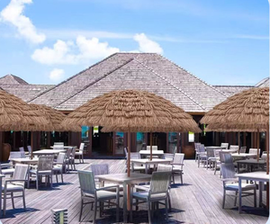 LS tùy chỉnh Hawaii Phong Cách Bãi biển Ô Tiki dù che nắng ngoài trời dù che nắng với mô hình thẳng điều khiển bằng tay cho các bên - Product Image 4