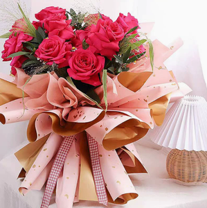 Papel dorado para flores, papel translúcido impermeable, papel mate de plástico, papel para empaquetar flores, papel de regalo hecho a mano, floristería - Product Image 2