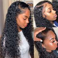 Perruque à fermeture 13x6 Deep Wave couleur personnalisée, en cheveux humains vierges, sans colle, avec baby hair, pour femmes noires, pour un look époustouflant