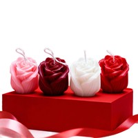 Valentinstag-Geschenke für Liebende Sojawachs Handgemachte Wohndekor-Kerzen Maßgeschneiderte Aromakerzen Blumen-Rosen-Duftkerzen