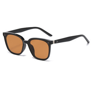 Gafas de sol Gm unisex con montura cuadrada, lentes grises de PC con protección UV400, tipo 3, con remaches de puntos J4 6368 - Product Image 4