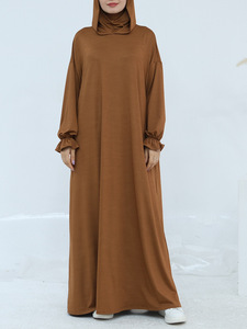 Abaya Glory Fashion Robe Décontractée à Capuche de Couleur Unie de Dubaï <span class=keywords><strong>Turquie</strong></span> - Product Image 6
