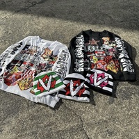 T-shirt Thermique à Manches Longues en Coton Lourd Personnalisé pour Hommes, Oversize Graphique DTG Sérigraphié, T-shirt en Maille Gaufrée