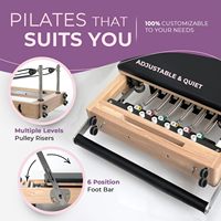 Lit de Pilates pliable en bois d'érable à résistance réglable, de haute qualité et durable, pour la maison et l'usage en studio
