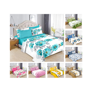 Luxury Bedding Sets Plant <strong>Floral</strong> Patterns 6PCS <strong>Fitted</strong> <strong>Sheet</strong> King Size Bed <strong>Sheet</strong> Wholesale Cheap Price - Product Image 1