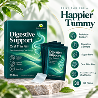 Complément alimentaire pour le soutien digestif, film oral mince à dissolution rapide, bandes orales probiotiques pour le soin intestinal, sans sucre, marque privée OEM ODM