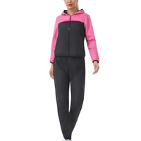 Setelan Sauna Berkualitas Tinggi untuk Wanita, Berbahan Tebal, Hoodie yang Dapat Disesuaikan, Lengan Panjang, untuk Fitness dan Membentuk Tubuh