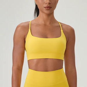 Atmungsaktiver Sport-BH mit hoher Unterstützung und Kreuz gurten Sexy Design Crop Yoga <span class=keywords><strong>Top</strong></span> für Frauen Workout Fitness Train und Daily Wear - Product Image 2