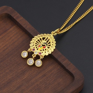 จี้ทองเหลืองชุบทอง 24K ลายสัตว์ สไตล์ฮิปฮอป สำหรับผู้หญิง เด็กผู้หญิง สไตล์ดูไบ ตุรกี อินเดีย เหมาะสำหรับงานแต่งงาน - Product Image 3