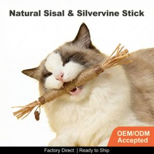 Cuerda de Cáñamo Natural de Alta Calidad con Matatabi y Hierba Gatera, Juguete Masticable Duradero para Gatos, para Limpieza Dental e Interacción - Product Image 1