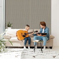 Panneaux acoustiques en bois de chêne blanc durable Akupanel avec support en feutre PET recyclé, panneaux muraux en bois absorbant le son