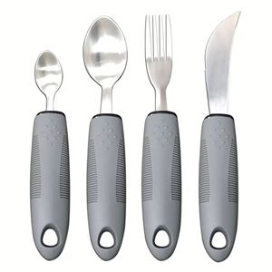 Juego de Utensilios de Cocina de 5 Piezas con Mangos Anchos Antideslizantes y Sin Peso para Personas con Temblores en las Manos, Artritis, Parkinson o Personas Mayores, Utensilios Adaptados - Product Image 2