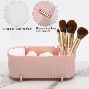 Contenedor para Hisopos con 3 Compartimentos Separados, Dispensador de Hisopos de Algodón, Caja de Almacenamiento para Bolas de Algodón, Organizador de Baño - Product Image 3