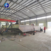 Plateforme flottante modulaire hydraulique autoportante de type remorquable, fabriquée par un fabricant avec 15 ans d'expérience, pour les travaux de dragage en eaux intérieures