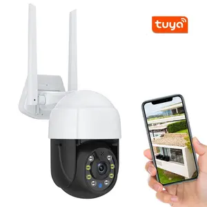 Caméra de vidéosurveillance sans fil, à double Source d'éclairage, de 5mp, CCTV P2P, modèle Tuya inclinable