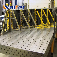 Table de soudage de précision en acier du fabricant, plateforme flexible tridimensionnelle avec dispositif de fixation et pince