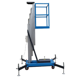 Mobiele éénpersoons hydraulische elektrische heftruck 4-10m 125kg 150kg verticale enkelmast aluminium mastlift - Product Image 1