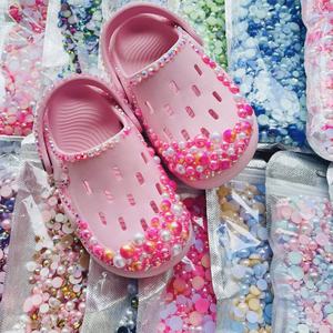 Yantuo พลอยเทียมเรซินผสมสีผสมไข่มุก AB ด้านหลังเรียบแบบไม่มีกาว30กรัม150กรัม500กรัม3มม.-10มม. - Product Image 6