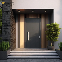Portes de sécurité modernes à ouverture battante en acier inoxydable pour usage extérieur dans les hôtels et les villas