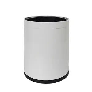 High End Luxury Open Top Metal Trash Can Hotel Double Layer Waste Bin