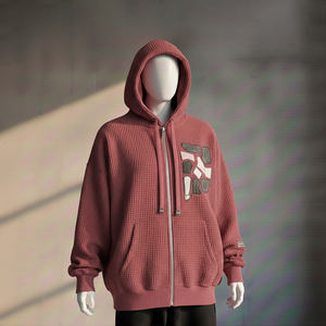 Sweat à capuche pour homme 100% coton, lavage vintage, couleur unie, polaire d'hiver respirant, imprimé par transfert thermique, logo personnalisé sportif - Product Image 4