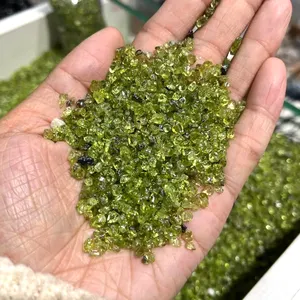 Wholesale Natural Green Olivine Crystal Tumbled Stone Gravel Peridot Crystal Chips